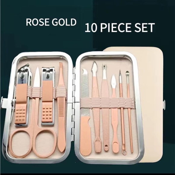 Nail Clipper Grooming 10pc Tool Set….Rose Gold - Picture 1 of 6
